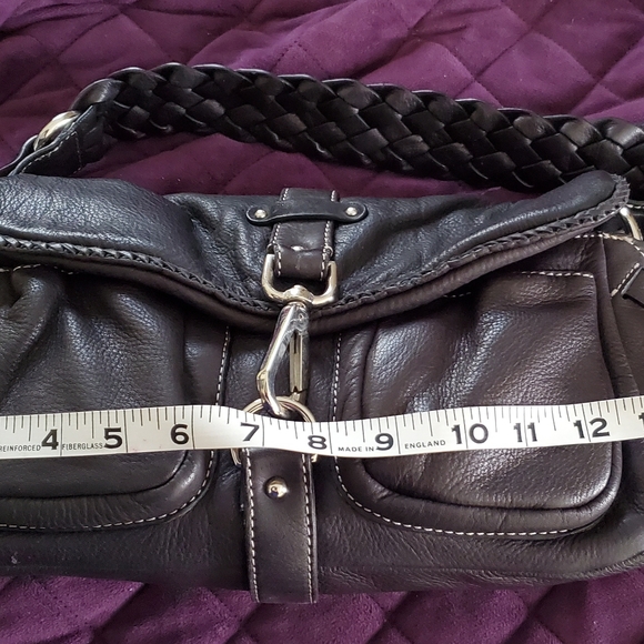 Donald J Pliner Black Leather Shoulder Bag Size Small - Picture 13 of 16